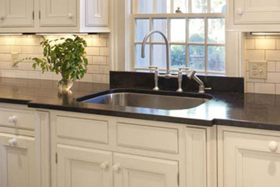 kitchen with solid surface countertop